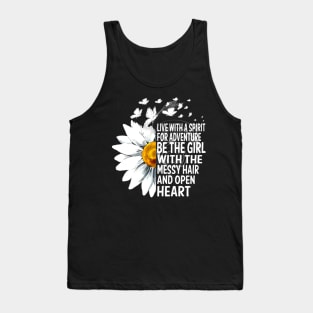 Be The Girl With The Messy Hair & Open Heart Tank Top